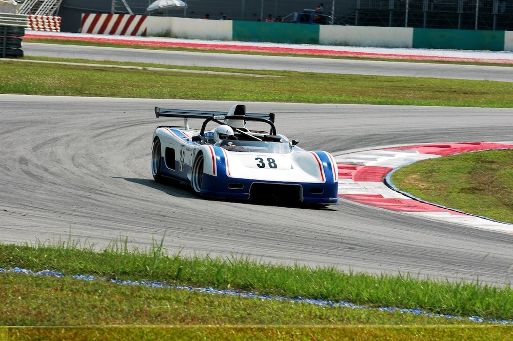 racing car at the track