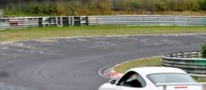 White miata going fast on the race track in ohio