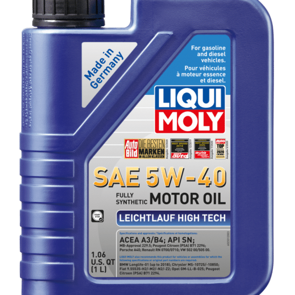 LIQUI MOLY 1L Leichtlauf (Low Friction) High Tech Motor Oil SAE 5W40